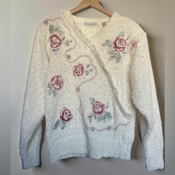 Vintage Karen Scott Embroidered Sweater - Picture 4 of 7